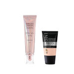 Buy FACES CANADA Rose Glow Kit 1 | Rose Gold Strobe Cream (30 ml) + Hydra Matte Foundation (Mini) - Rose Ivory (18 ml) | Makeup Kit For Women (Combo Pack Of 2) - Purplle