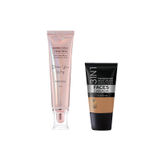 Buy FACES CANADA Rose Glow Kit 6 | Rose Gold Strobe Cream (30 ml) + Hydra Matte Foundation (Mini) - Warm Sand (18 ml) | Makeup Kit For Women (Combo Pack Of 2) - Purplle