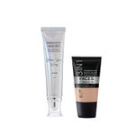Buy FACES CANADA Celeb Glow Kit 3 | Silver Strobe Cream (30 ml) + Hydra Matte Foundation (Mini) - Warm Natural (18 ml) | Makeup Kit For Women (Combo Pack Of 2) - Purplle
