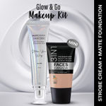 Buy FACES CANADA Celeb Glow Kit 3 | Silver Strobe Cream (30 ml) + Hydra Matte Foundation (Mini) - Warm Natural (18 ml) | Makeup Kit For Women (Combo Pack Of 2) - Purplle