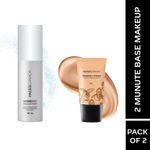 Buy FACES CANADA 2 Minute Base Makeup Combo - Peaches N Cream Tinted Moisturizer (Mini) - Light (18 gm) + Ultime Pro Makeup Fixer (50 ml) - Purplle