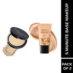 Buy FACES CANADA 5 Minute Base Makeup Combo - Peaches N Cream Tinted Moisturizer (Mini) - Light (18 gm) + Weightless Stay Matte Finish Compact Powder - Natural 02 (9 gm) - Purplle