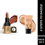 Buy FACES CANADA 2 Steps to Dazzle Combo - Peaches N Cream Tinted Moisturizer (Mini) - Light (18 gm) + Comfy Matte Velvet Touch Lipstick - Toffee Drizzle 08 (4.2 gm) - Purplle
