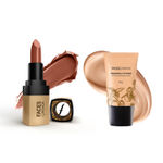 Buy FACES CANADA 2 Steps to Dazzle Combo - Peaches N Cream Tinted Moisturizer (Mini) - Light (18 gm) + Comfy Matte Velvet Touch Lipstick - Toffee Drizzle 08 (4.2 gm) - Purplle