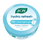 Buy Joy Hydra Refresh Ultra Light Gel, Zero-Oil Moisturiser 150 ml - Non Sticky & Lightweight Face Cream for Oily Skin for 48hr Moisturization - Purplle