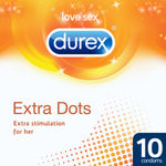 Buy Durex Condoms, Extra Dots- 10 S - Purplle