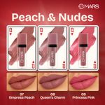 Buy MARS Queen of Mattes Liquid Lipsticks Box Set of 3 (13.5 ml) (PEACHES & NUDES) | Smudgeproof & Transferproof | Intense Pigmentation Long-Lasting Wear | Customizable Colors | Matte Finish - Purplle