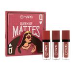 Buy MARS Queen of Mattes Liquid Lipsticks Box Set of 3 (13.5 ml) (BLUSHED NUDES) | Smudgeproof & Transferproof | Intense Pigmentation Long-Lasting Wear | Customizable Colors | Matte Finish - Purplle