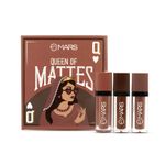 Buy MARS Queen of Mattes Liquid Lipsticks Box Set of 3 (13.5 ml) (BROWNS) | Smudgeproof & Transferproof | Intense Pigmentation Long-Lasting Wear | Customizable Colors | Matte Finish - Purplle