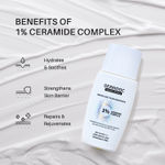 Buy DERMDOC SPF 50 1% Ceramide Complex Water Light Fluid Sunscreen (50 gm) | PA+++ | Sunblock | Lightweight | Non-Sticky I No White Cast | Non-Comedogenic - Purplle