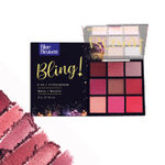 Buy Blue Heaven Bling 9 in 1 Eyeshadow Palette | Highly Pigmented and Easily Blendable Eye Makeup | Matte & Metallic Shades | Long Lasting and Lightweight | Kiss of Blush, 9 gm - Purplle
