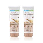Buy Mamaearth Rice Oil-Free Face Moisturizer With Rice Water & Niacinamide for Glass Skin - 80 gm - Pack of 2 - Purplle