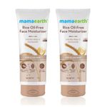 Buy Mamaearth Rice Oil-Free Face Moisturizer With Rice Water & Niacinamide for Glass Skin - 80 gm - Pack of 2 - Purplle