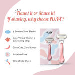 Buy Plush Irritation-Free Hair Removal Women 5-Blade Razor with Aloe Vera Lubricating Strip || Sweden-Made Stainless Steel Blades || For Easy & Safe Body Hair Removal at home || No Bumps, No Cuts || Designed for Normal-Sensitive Skin - Pack of 1 - Purplle