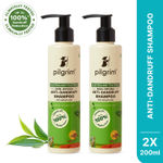 Buy Pilgrim Tea Tree Anti-Dandruff Shampoo with Salicylic Acid -Pack of 2|Up To 100% Dandruff Reduction|Sulphate & Paraben-Free|Itchy Scalp Relief|Hair Fall Control|200 ml Each - Purplle