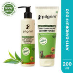 Buy Pilgrim Australian Tea Tree Anti-Dandruff Shampoo & Conditioner Combo of 2 for Dandruff Control & Itchy Scalp| Pack of 2 (200 ml Each) Haircare kit - Purplle
