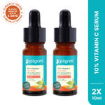 Buy Pilgrim 10% Vitamin C Serum with Niacinamide & Kakadu Plum -Pack of 2 (10 ml Each)|Brightening Face Serum|Evens Skin Tone|Reduces Dark Spots|Glow Booster for All Skin Types - Purplle