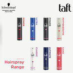 Buy Schwarzkopf TAFT Power Hair Spray With Caffeine Formula For Strengthening Hold 5, Lasts 72 Hrs-250 ml - Purplle