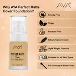 Buy AYA Eye and Face Make up Kit Combo of 2 - Perfect Matte Cover Foundation - 02 Beige(30 ml) + Waterproof Eyeliner Pen, Black (2 ml) - Purplle