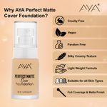 Buy AYA Eye and Face Make up Kit Combo of 2 - Perfect Matte Cover Foundation - 03 Medium Beige(30 ml) + Waterproof Eyeliner Pen, Black (2 ml) - Purplle