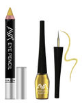 Buy AYA Eye Make up Combo of 2 - Eye Kajal Pencil Golden, 2.8 gm + Waterproof Eyeliner Golden, 5 ml - Purplle