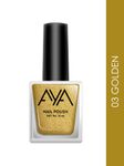 Buy AYA Nail Polish Combo Set of 3 - Silver, Black & Golden 10 ml each - Purplle