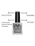 Buy AYA Nail Polish Combo Set of 2 - Black and Silver 10 ml each - Purplle