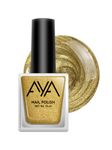 Buy AYA Nail Polish Combo Set of 2 - Black and Golden 10 ml each - Purplle