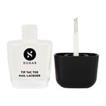 Buy SUGAR Cosmetics Tip Tac Toe Nail Lacquer Classic | Long-lasting, 100% Chip-resistant & Glossy Finish | 9 ml - 20 White Waves - Purplle