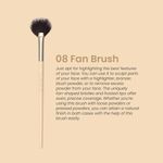 Buy Milagro Beauty Fan Brush 08, Makeup Brush for Highlighting, Shimmer, Bronzer, and Blush Powder Application, 1 pc - Purplle