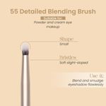 Buy Milagro Beauty Eye Brush 55, Powder & Cream Blending, Eyeshadow Smudging Makeup Brush, 1 pc - Purplle