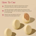 Buy Milagro Beauty Cotton Beauty Blender Sponge, Latex-Free | Soft Makeup Sponge For Liquid/Creams/Powder Foundation, With Egg Case | Easy To Clean, Reusable | Natural & Dewy Finish | Slant Edge Shape, 1 pc - Purplle