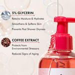 Buy mCaffeine Brightening Body Wash- 5% Niacinamide & Vit C Rich Raspberry Boosts Glow | 5% Glycerin Softens | Fruity Shower Gel For Women & Men- 300 ml - Purplle