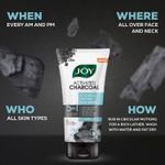 Buy Joy Activated Charcoal Face Wash for Oily Skin (100 ml) | Controls Oil & Removes Dirt & Blackheads | Fights Pollution, Reduces Acne & Pimples For a Clearer & Smoother Skin - Purplle