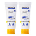 Buy DERMDOC Ultra Light SPF 50 PA+++ Daily Glow Sunscreen Twin Pack (Pack of 2) (50 gm) | Sunblock - Purplle