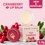 Buy Good Vibes Cranberry Brightening Lip Balm | New & Improved| Ideal for Chapped & Pigmented lips | Brightens lips (5.5 gm) - Purplle