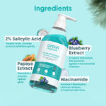 Buy Aravi Organic 2% Salicylic Exfoliating Body Wash with Niacinamide and Bluberry – Prevents Body Acne, Dead Cells, Deep Cleanses & Odor Defense - Suitable for All Skin Types - SLS & Paraben Free (300 ml) - Purplle