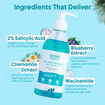 Buy Aravi Organic 2% Salicylic Exfoliating Body Wash with Niacinamide & Blueberry | Prevents Body Acne & Removes Dead Skin Cells | Deep Cleansing & Odor Defense | SLS & Paraben Free | For All Skin Types – 300 ml - Purplle