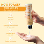 Buy Taupe Rinse & Renew 100% Natural Oat Milk Face Wash with Probiotics & Vitamin E | Vegan, Non-Foaming, Gentle & Non-Drying | For All Skin Types | Paraben & Sulphate-Free | Dermatologically Tested | Eco-Friendly | 200 ml - Purplle