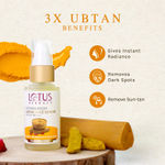 Buy Lotus Herbals Radiance Boost Ubtan Face Serum SPF 20| Turmeric, Sandalwood and Rose Water | Glowing Skin |Reducing Dark Spots | Paraben free |Mineral Oil Free | 30 ml - Purplle