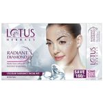 Buy Lotus Herbals Radiant Diamond Cellular Radiance 4 In 1 Facial Kit | With Diamon Dust & Cinnamon | For All Skin Types | 170 gm - Purplle
