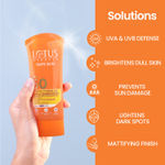 Buy Lotus Herbals Safe Sun Vitamin C Matte Gel Daily Sunscreen | SPF 50 | PA+++ | Paraben Free | Dermatologically Tested | Anti Pollution | Normal / Oily Skin | 100 gm - Purplle