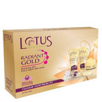Buy Lotus Herbals Radiant Gold Cellular Glow Facial Kit 4 in 1 | With 24K Gold leaves | For Skin Glow | All Skin Types | 170 gm - Purplle