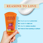 Buy Lotus Herbals Safe Sun Sunscreen Cream - Indian Summer Formula | SPF 30 | PA++ | Non-Greasy | Sweat & Water Resistant | 100 gm - Purplle