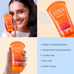 Buy Lotus Herbals Safe Sun Sunscreen Cream - Indian Summer Formula | SPF 30 | PA++ | Non-Greasy | Sweat & Water Resistant | 50 gm - Purplle