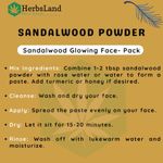 Buy Herbsland Pure Sandalwood Powder - 100% Natural For Glowing Skin & Aromatic Care | 100 gm - Purplle
