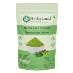 Buy Herbsland Pure Neem Leaf Powder - Natural Remedy For Acne, Dandruff & Skin Detox | 100 gm - Purplle