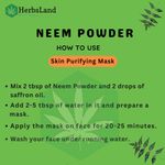 Buy Herbsland Pure Neem Leaf Powder - Natural Remedy For Acne, Dandruff & Skin Detox | 100 gm - Purplle
