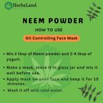 Buy Herbsland Pure Neem Leaf Powder - Natural Remedy For Acne, Dandruff & Skin Detox | 100 gm - Purplle
