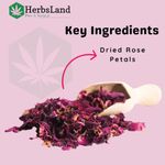 Buy Herbsland Pure Rose Petal Powder - Natural Skin Toner & Brightening Face Pack | Organic Skincare | Anti-Aging | 100 gm - Purplle
